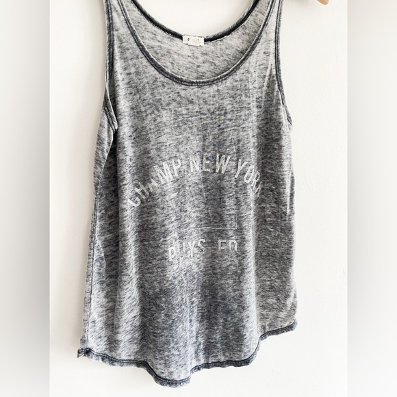 Garage “Champ New York Phys. Ed” Burnout Graphic Tank – Size XS, Heather Grey - Picture 3 of 9